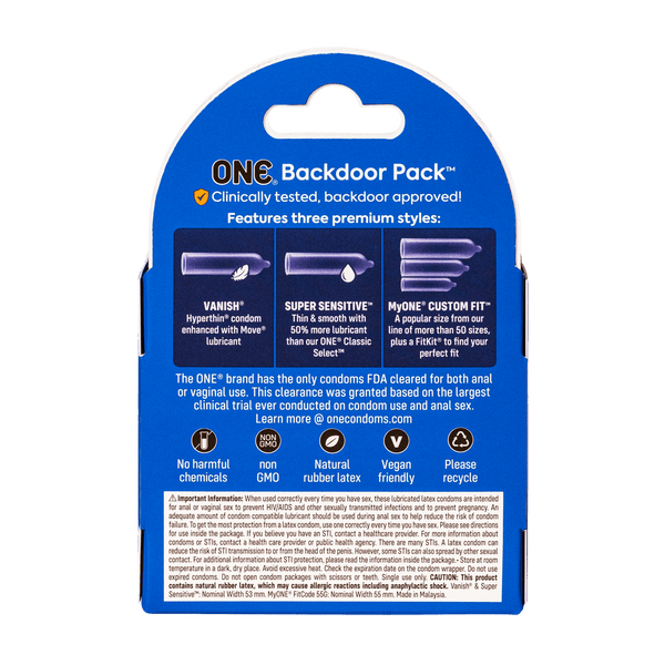One Backdoor Pack Box 3 | WorldCondoms