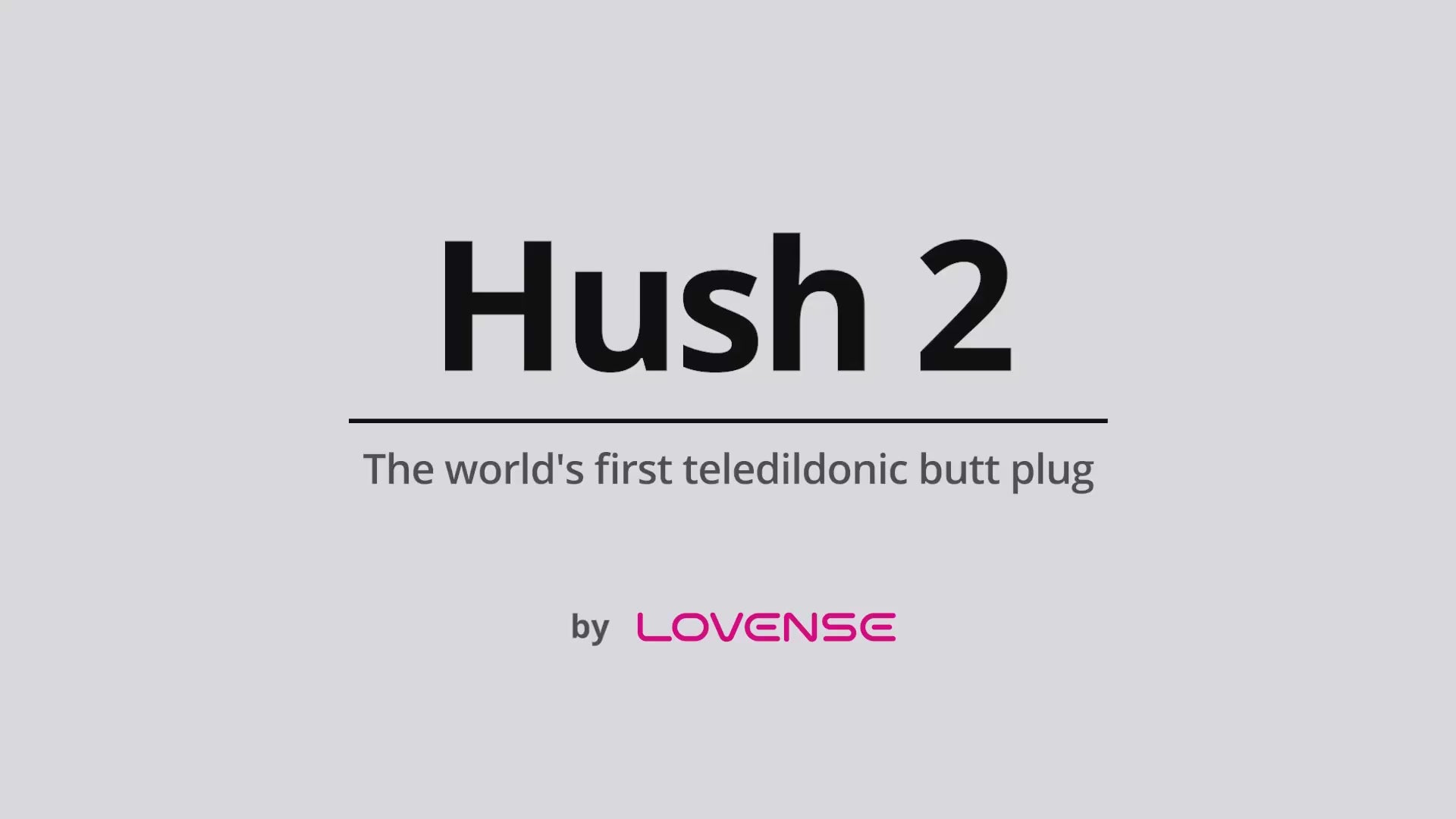 Video showcasing features and usage of Lovense Hush 2 Remote-Controlled Butt Plug.