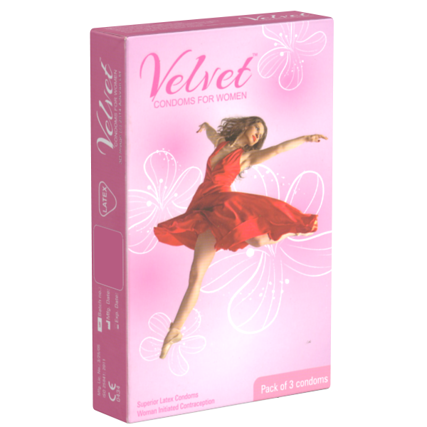 Velvet Condoms For Women Box 3 | WorldCondoms Main image