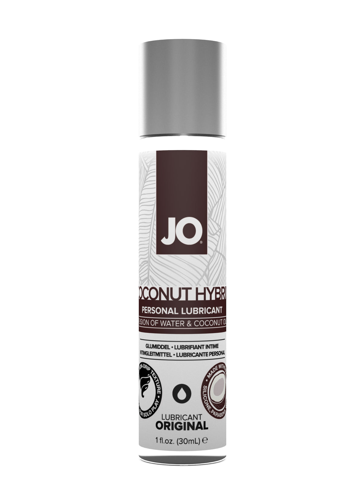 JO Silicone Free Hybrid Coconut Original Lubricant 1 fl ozJO Silicone Free Hybrid Coconut Original