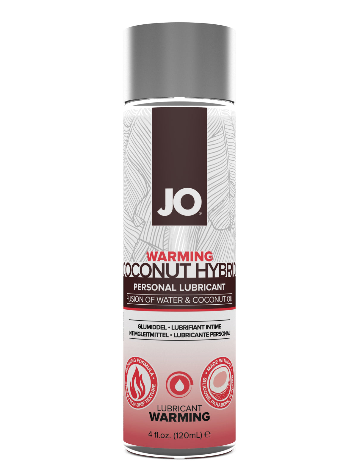 JO Silicone Free Hybrid Lubricant with Coconut Warming 4 fl oz