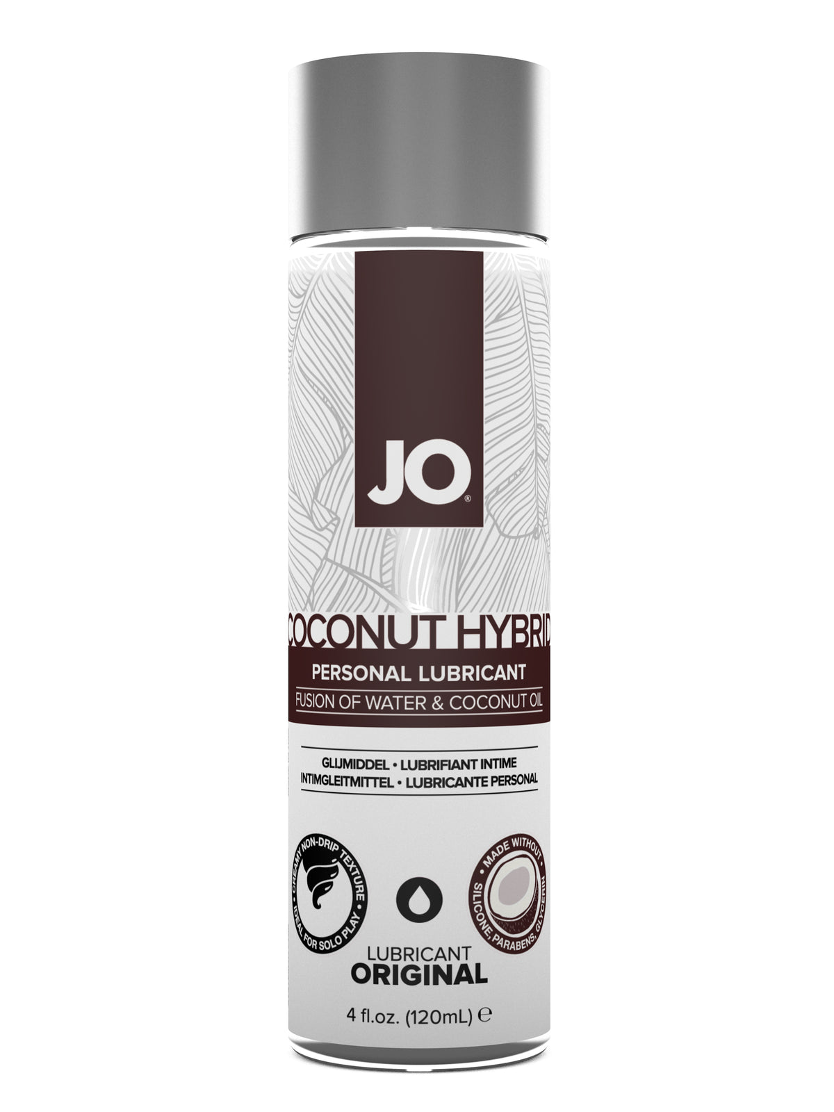 JO Silicone Free Hybrid Coconut Original Lubricant 4 fl oz