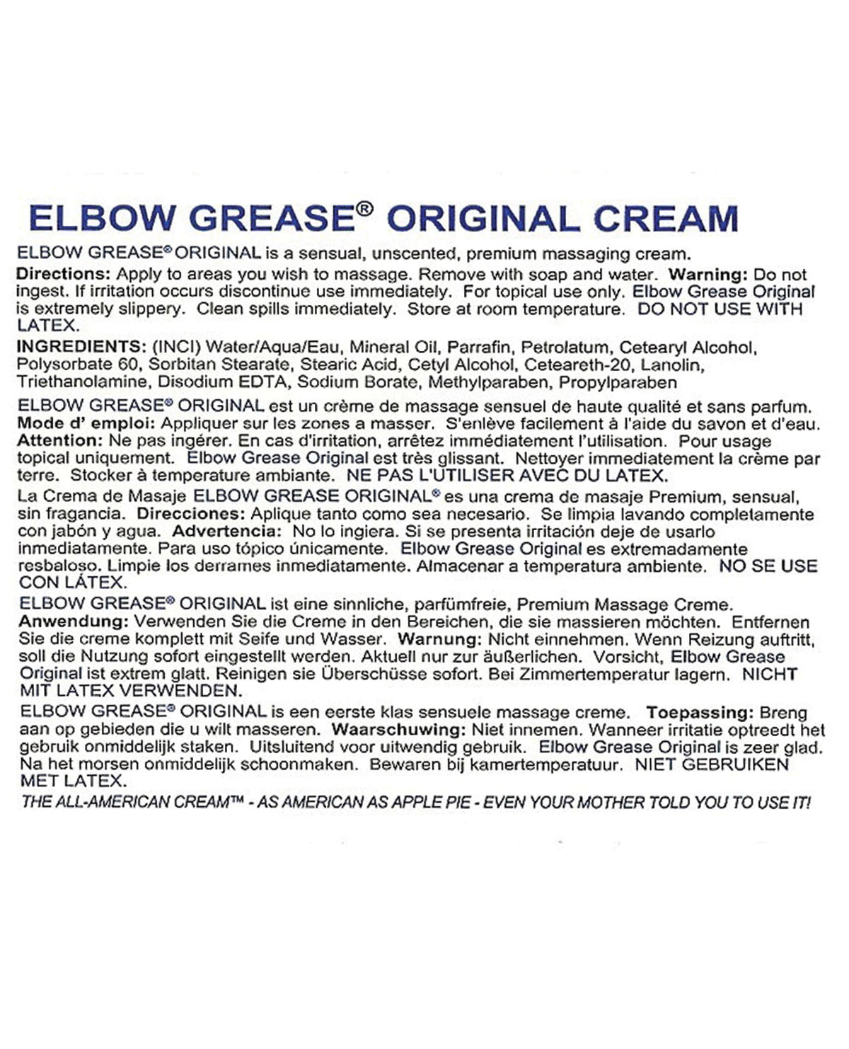 Elbow Grease Original Cream 9 fl oz