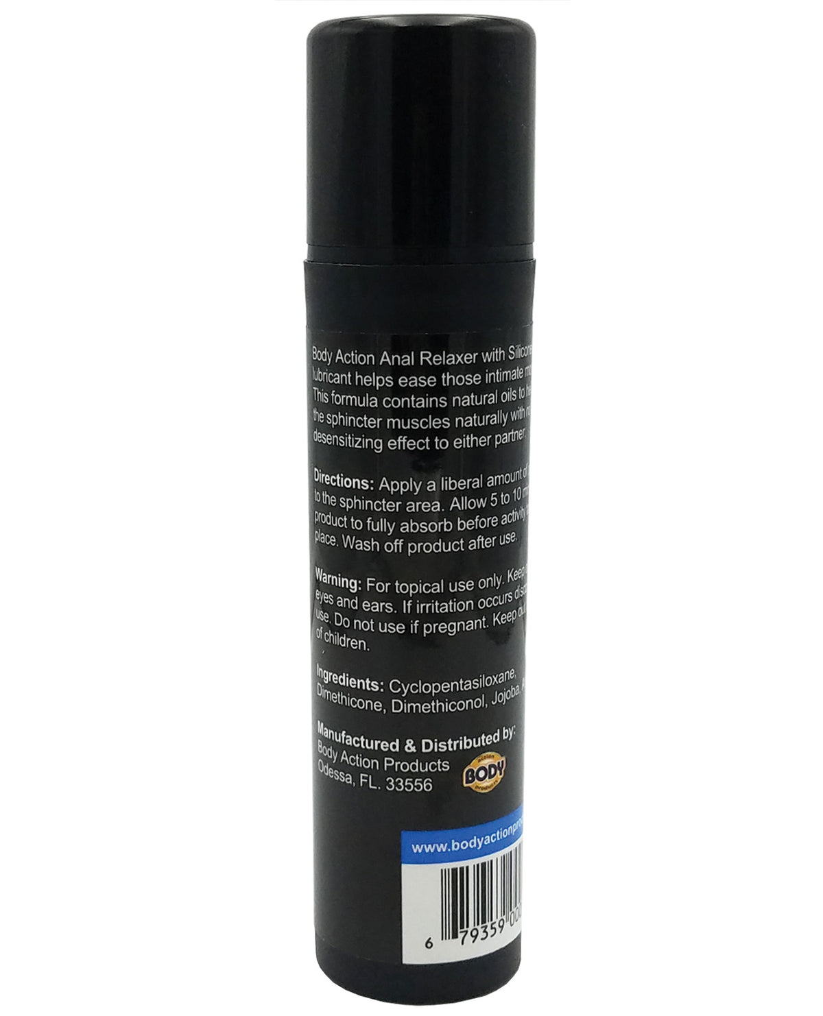 Body Action ANAL Relaxer Silicone Lubricant 1.7 fl oz