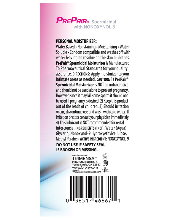 Prepair Spermicidal Lubricant 2.4 fl oz