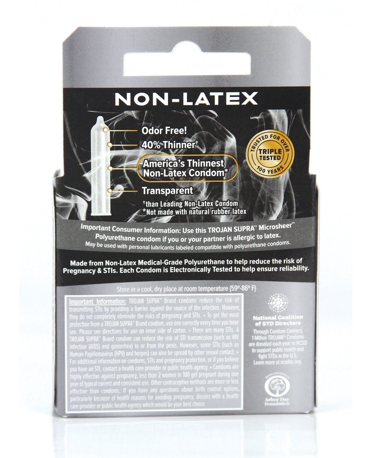 Trojan Supra Ultra-Thin Polyurethane Box 3 WorldCondoms Trojan Supra Ultra-Thin Polyurethane Box 3 WorldCondoms