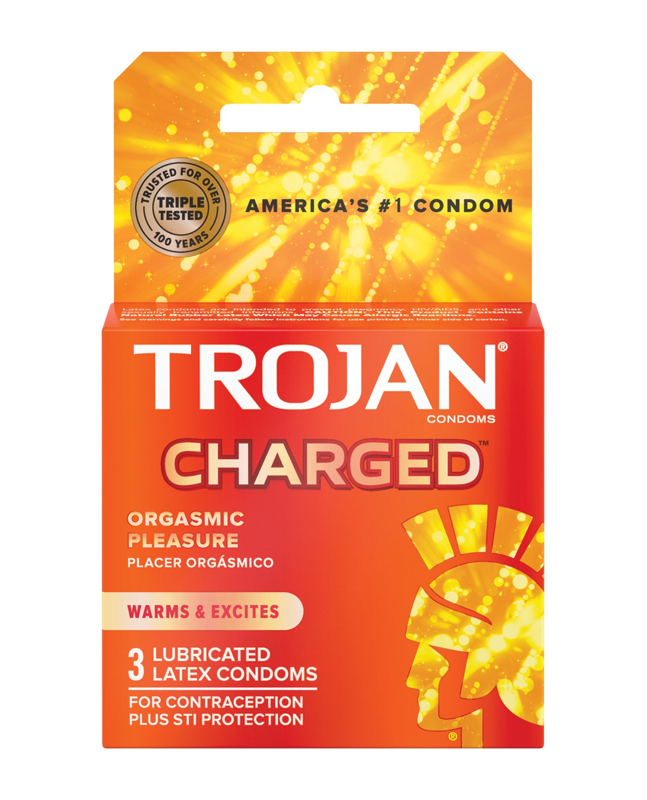 Trojan Intensified Charged Box 3 ❤️ WorldCondoms