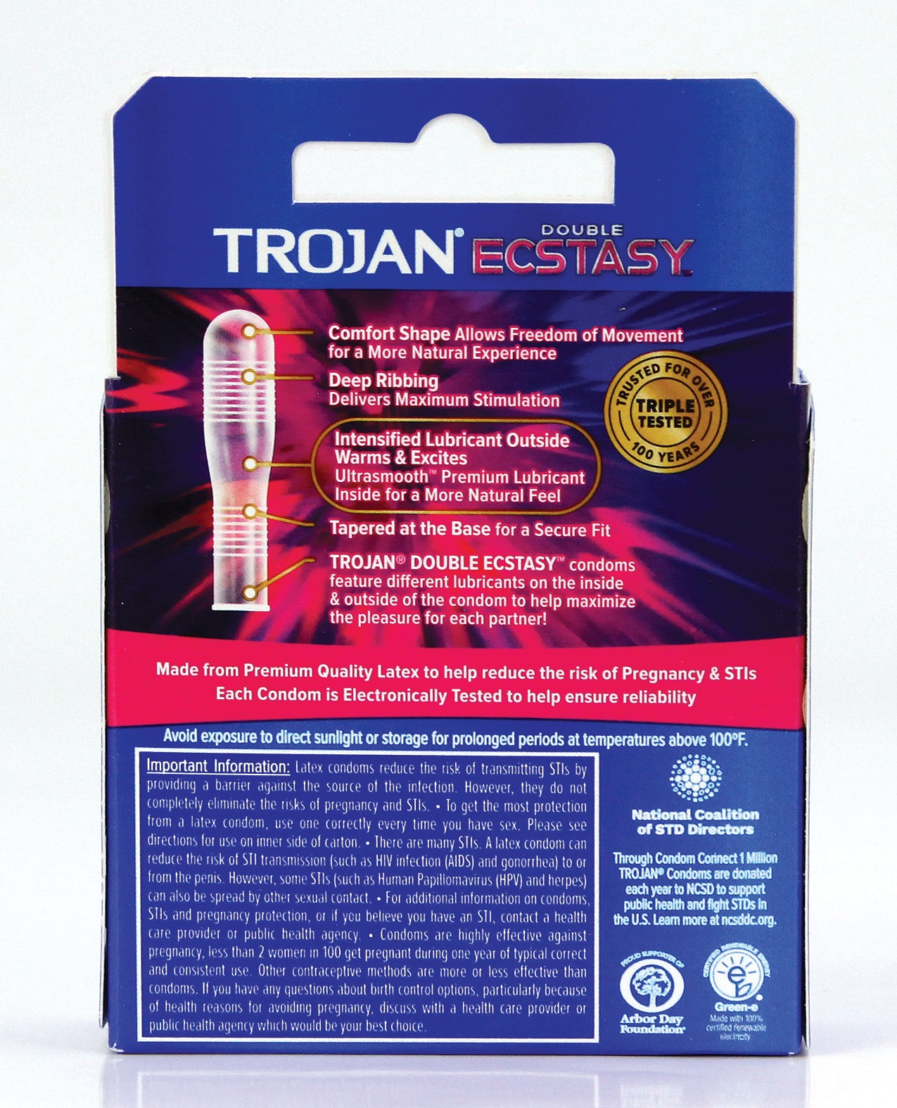 Trojan Double Ecstasy Condoms ❤️ WorldCondoms