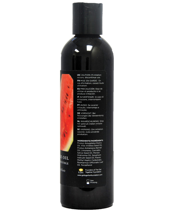 Earthly Body EDIBLE Massage Oil Watermelon 8 fl oz