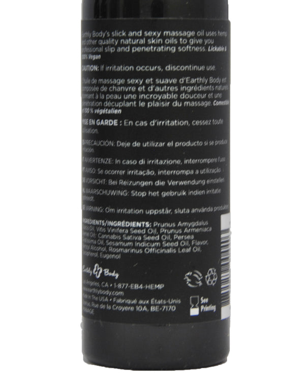 Earthly Body EDIBLE Massage Oil Watermelon 2 fl oz