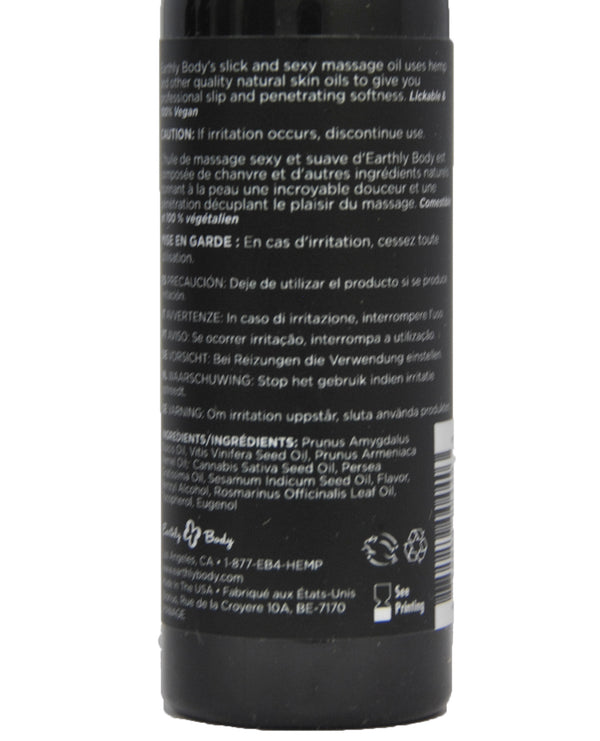 Earthly Body EDIBLE Massage Oil Grape 2 fl oz
