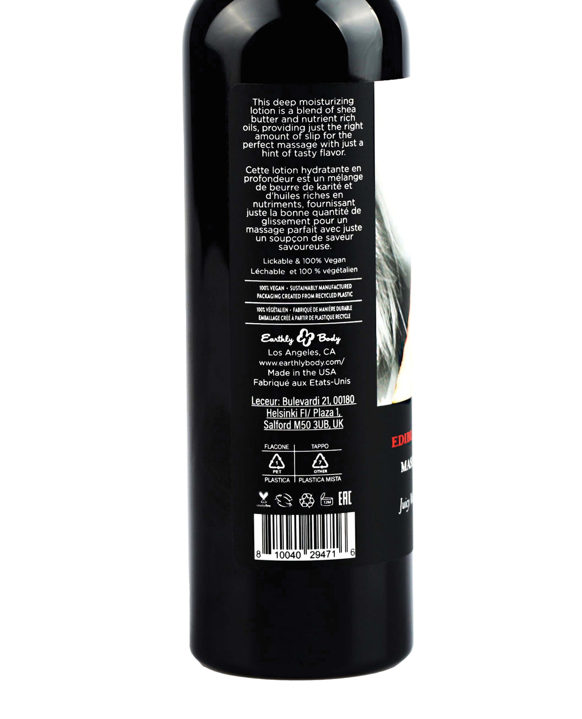 Earthly Body Hemp Seed by Night Edible LOTION Watermelon 8 fl oz