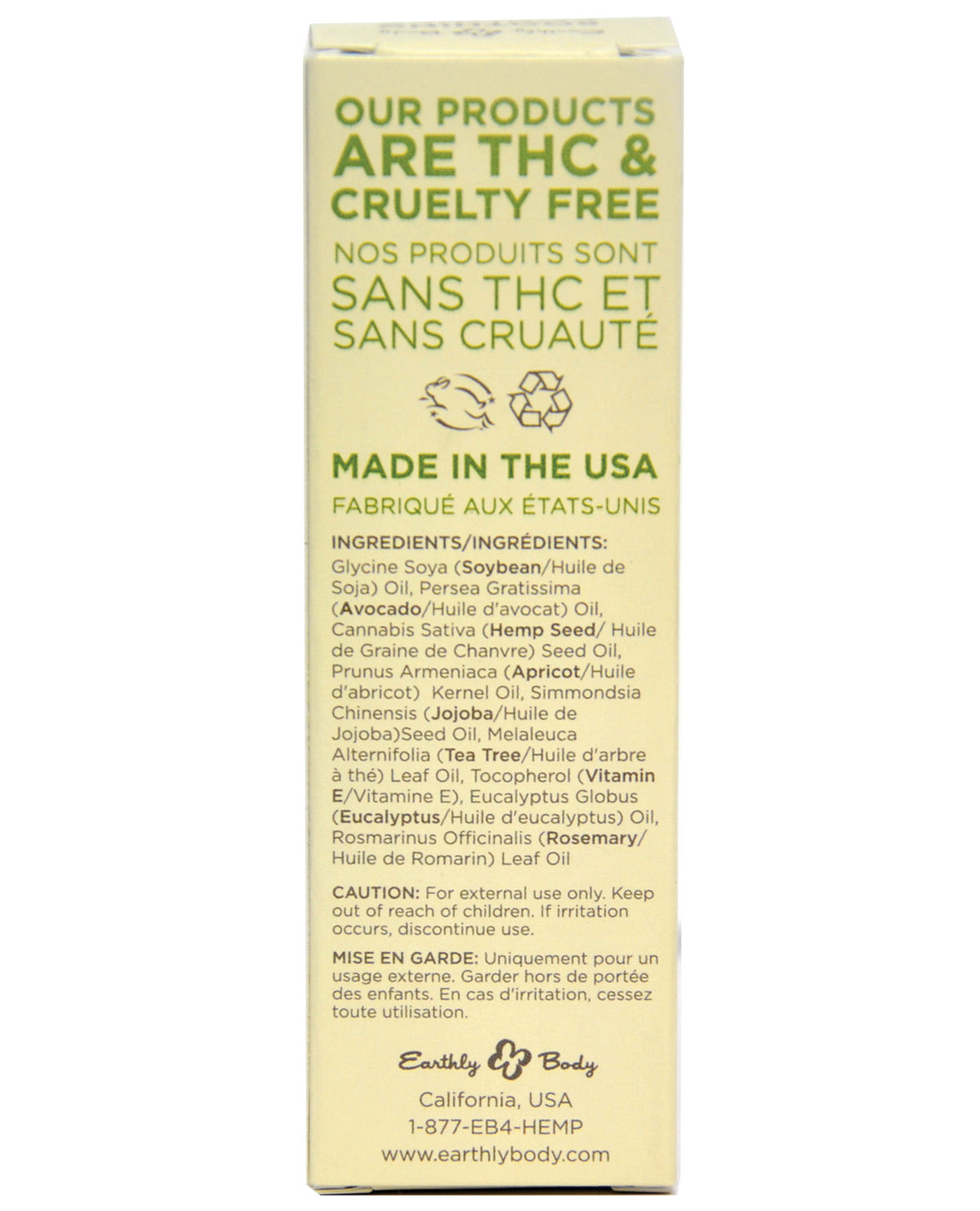 Earthly Body Hemp Miracle Oil 1 fl oz