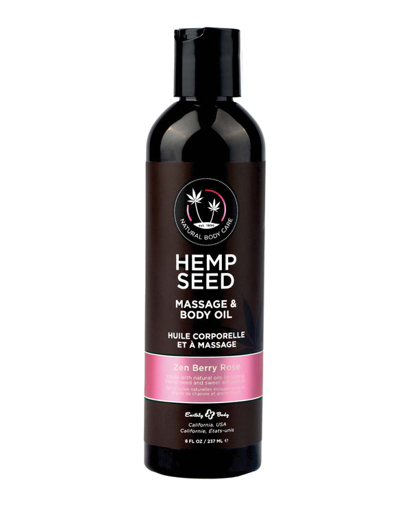 Earthly Body Massage & Body Oil Zen Berry Rose 8 fl oz