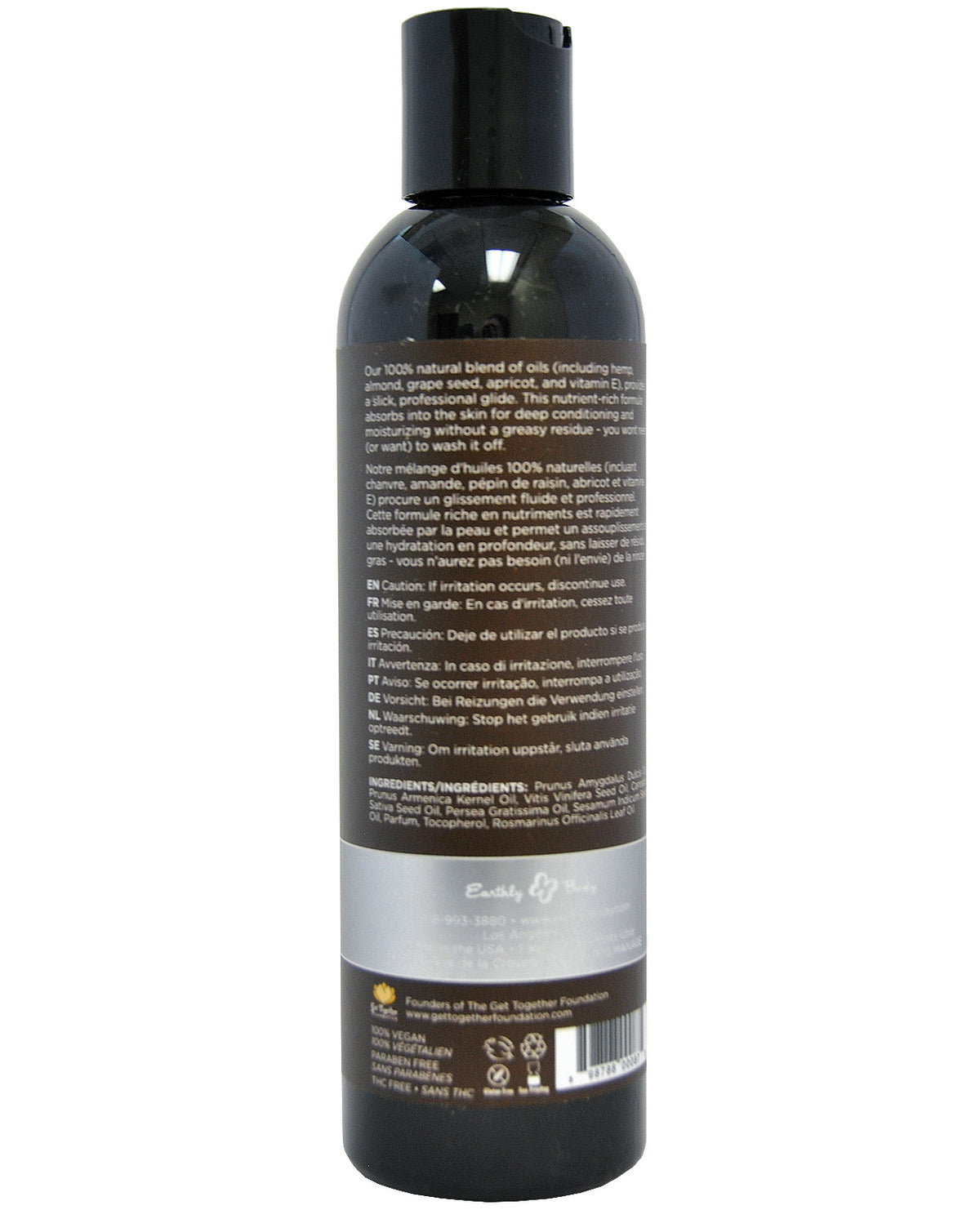 Earthly Body Massage & Body Oil Unscented 8 fl oz