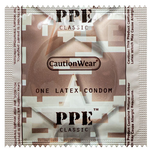 Caution Wear PPE Classic Condoms | WorldCondoms Main image