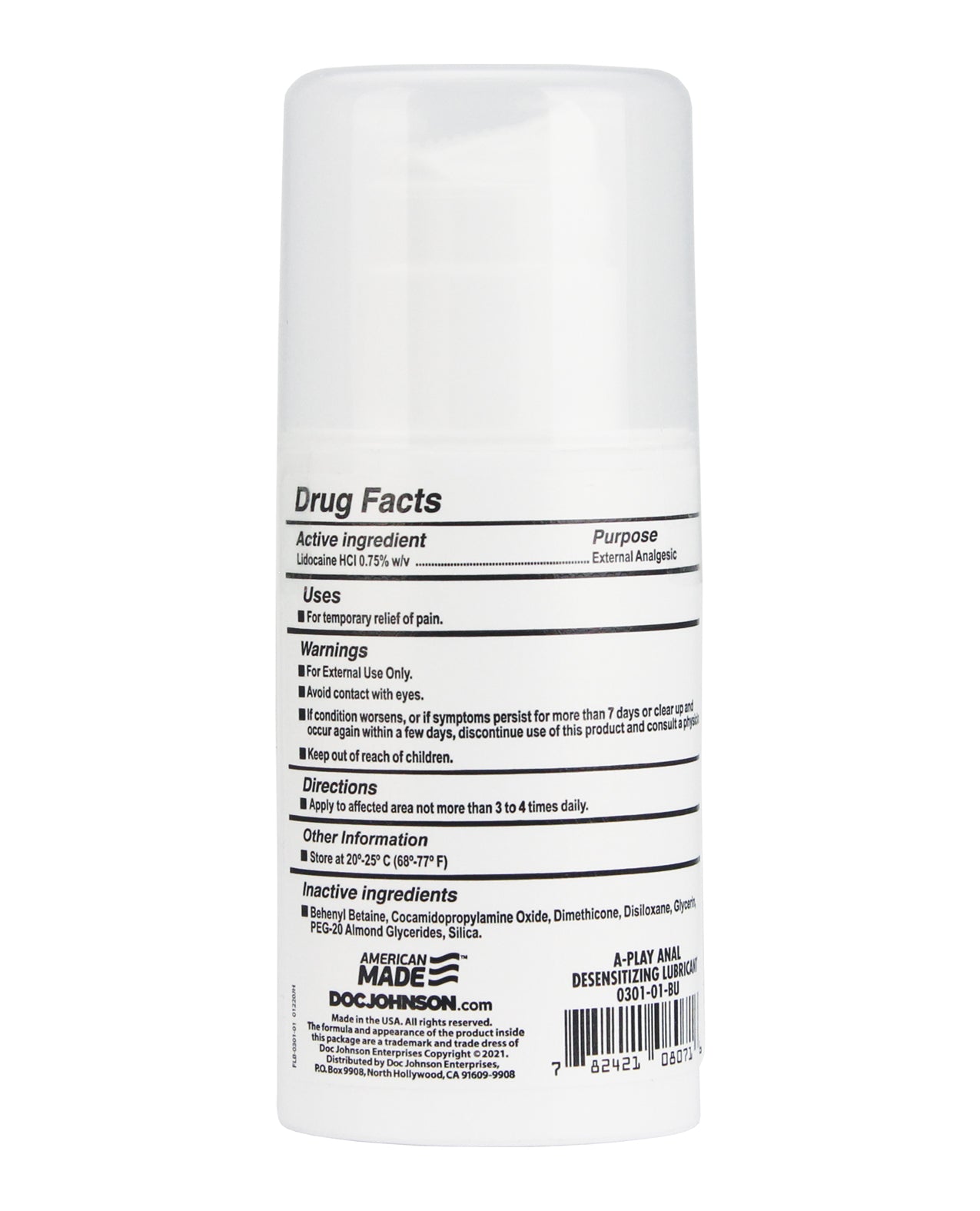 A-Play Gel Desensibilizante ANAL 3.4 oz Imagen secundaria del producto