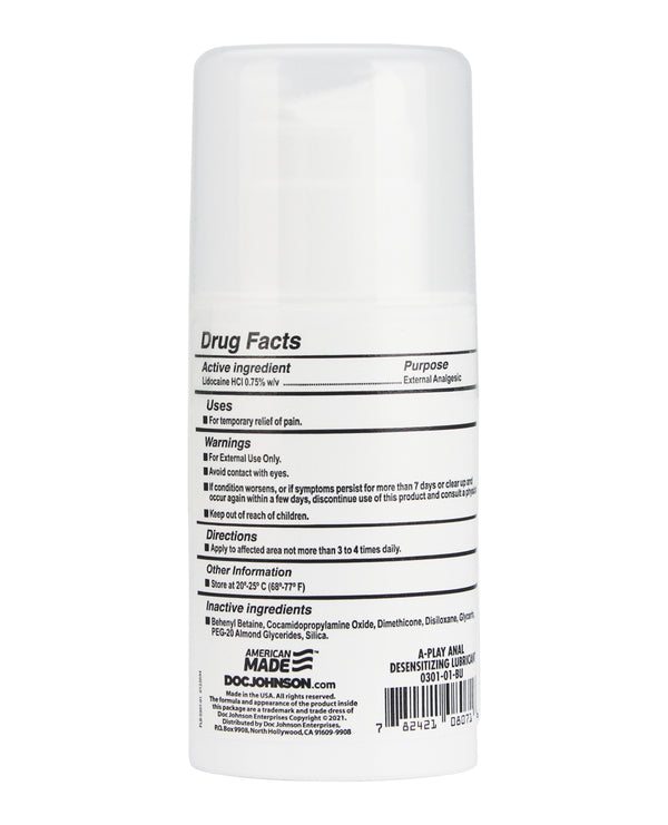 A Play ANAL Desensitizing Gel 3.4 fl oz
