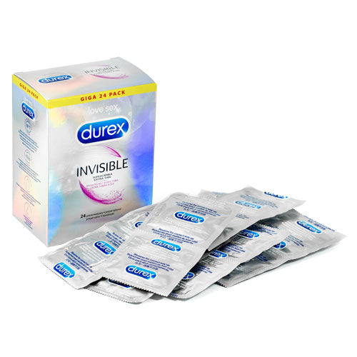 Durex Invisible Extra Lubricated 24 Box WorldCondoms Durex Invisible Extra Lubricated 24 Box WorldCondoms