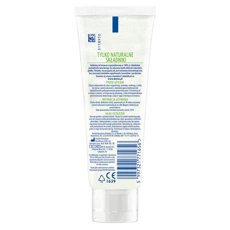 Durex Pure Naturals Lubricant WorldCondoms Durex Pure Naturals Lubricant WorldCondoms