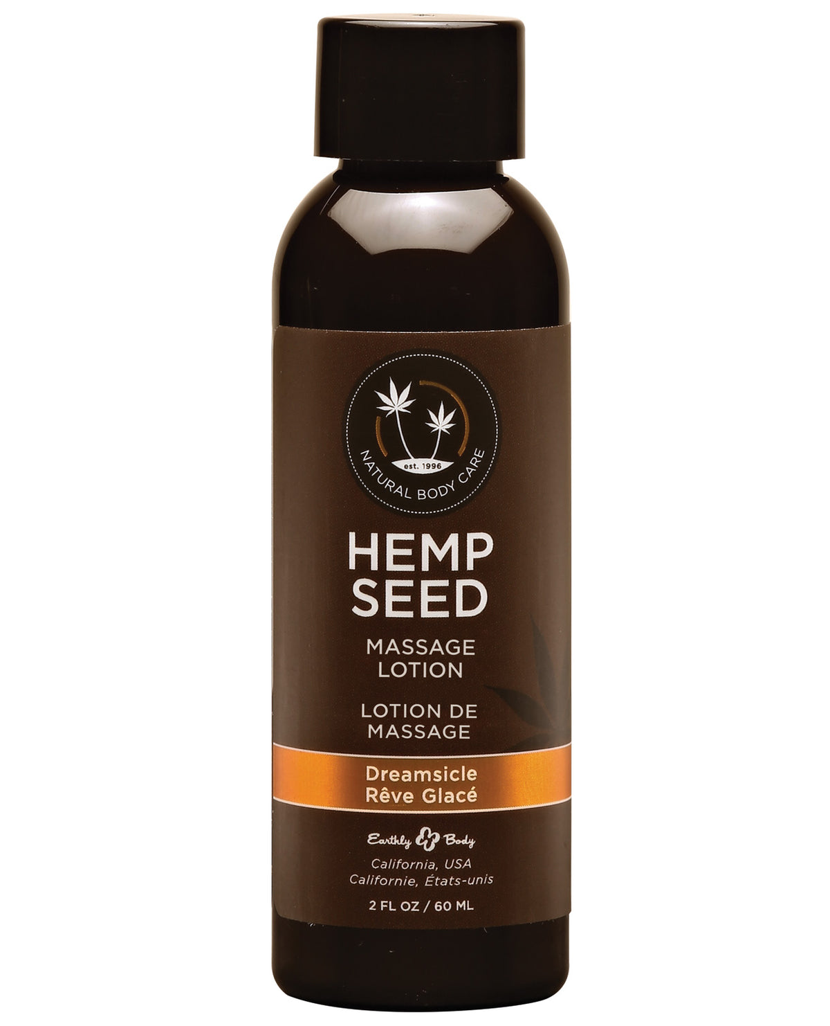 Earthly Body Hemp Seed Massage LOTION Dreamsicle 2 fl oz