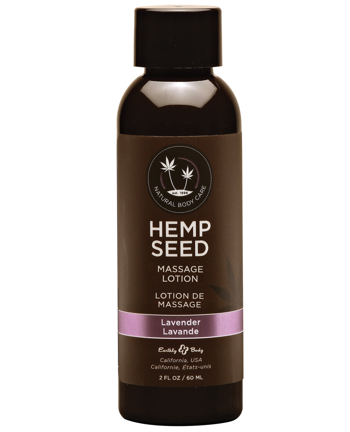 Earthly Body Hemp Seed Massage LOTION Lavender 2 fl oz