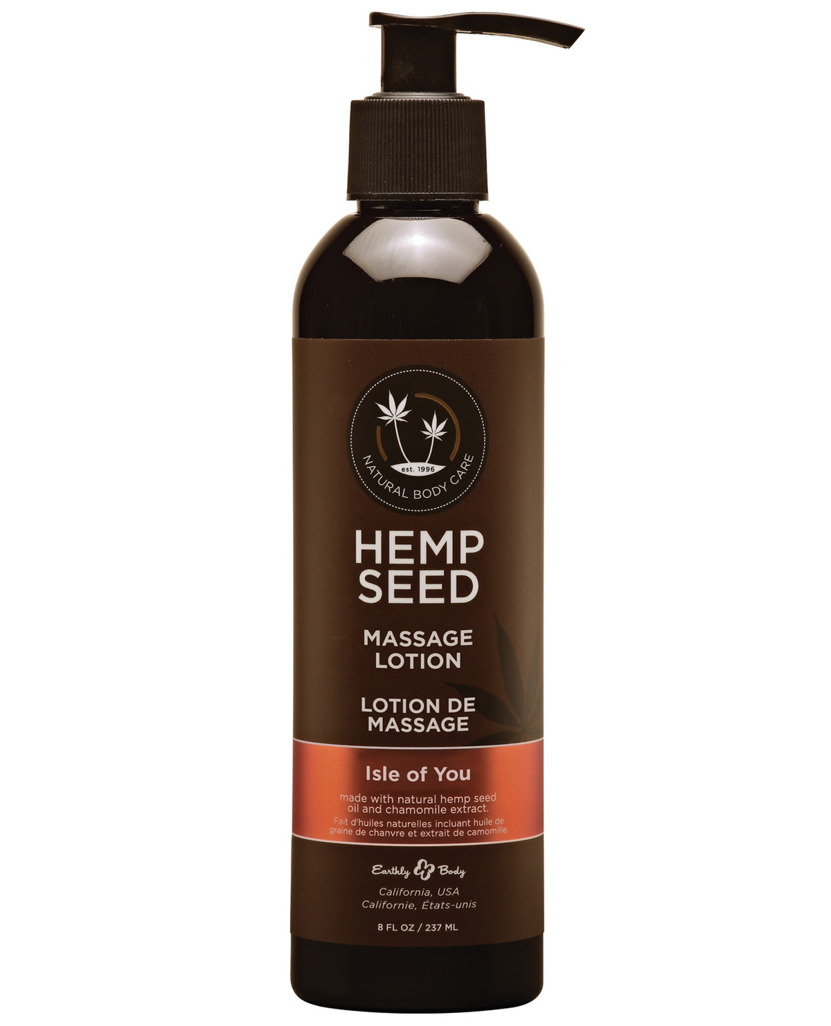 Earthly Body Hemp Seed Massage LOTION Isle of You 8 fl oz
