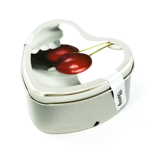 Earthly Body Heart Candle Cherry 113g Massage