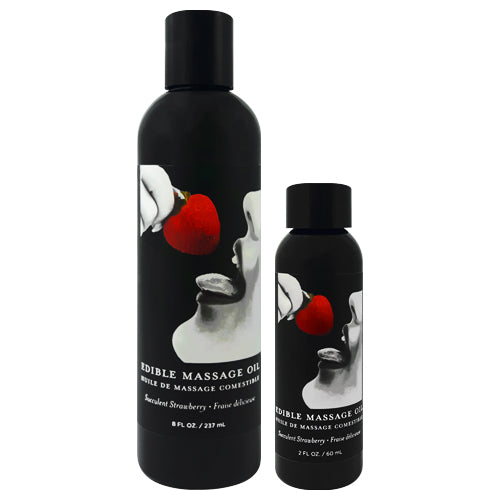 Earthly Body Strawberry Edible Massage Oil Imagen principal del producto