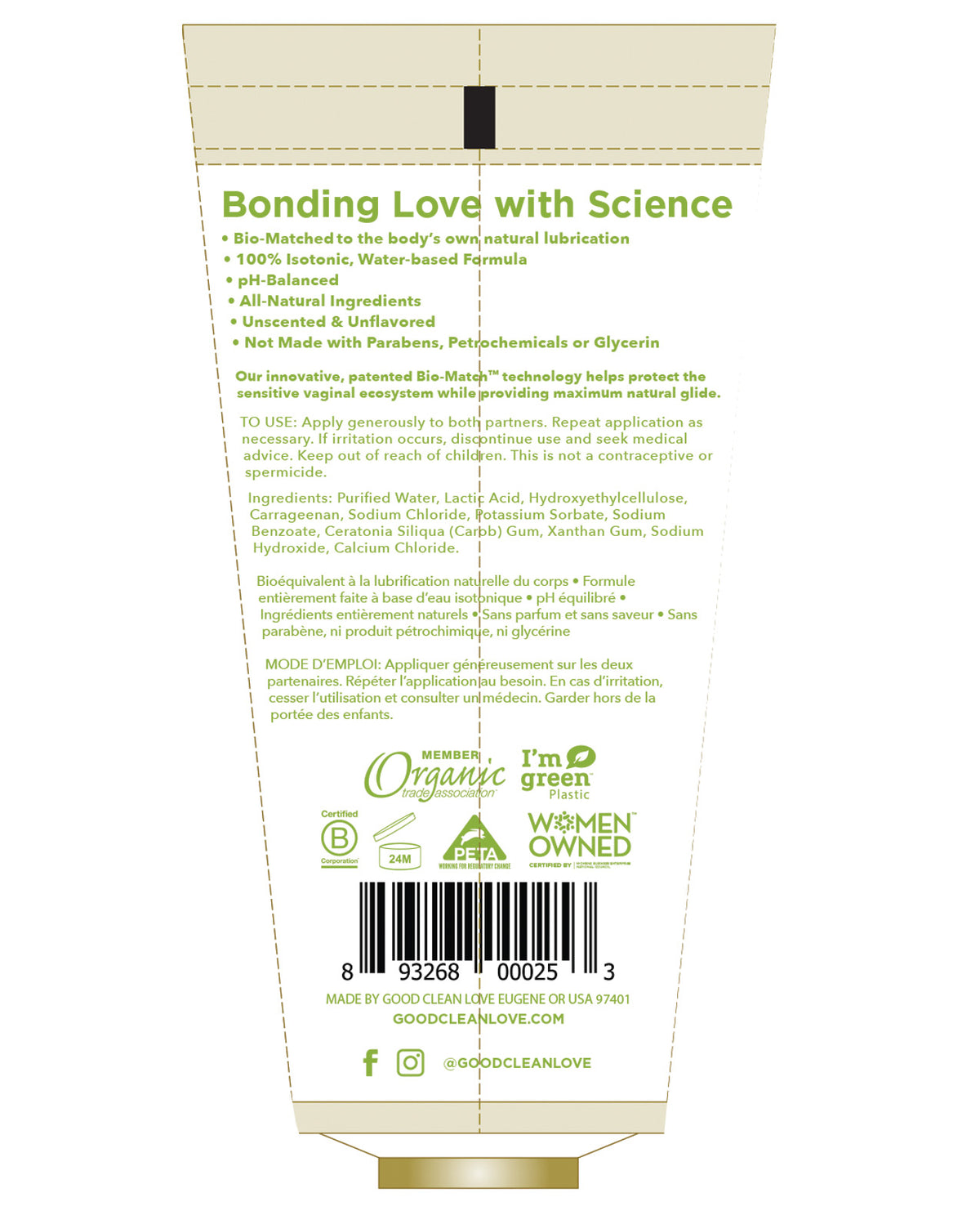 Good Clean Love BioNude Personal Lubricant 3 fl oz