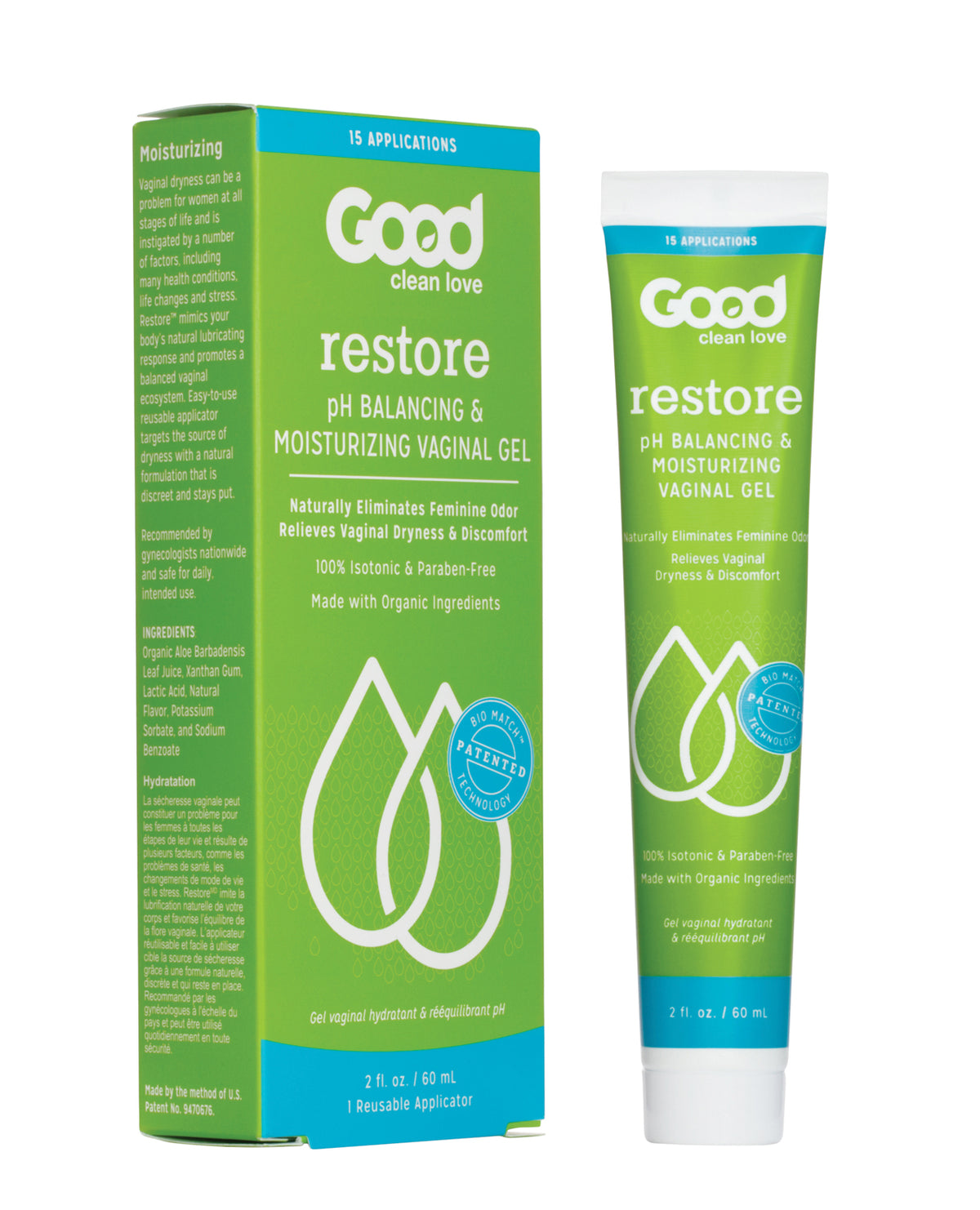 Good Clean Love Bio Match RESTORE Moisturizing Personal Lubricant 2 fl oz