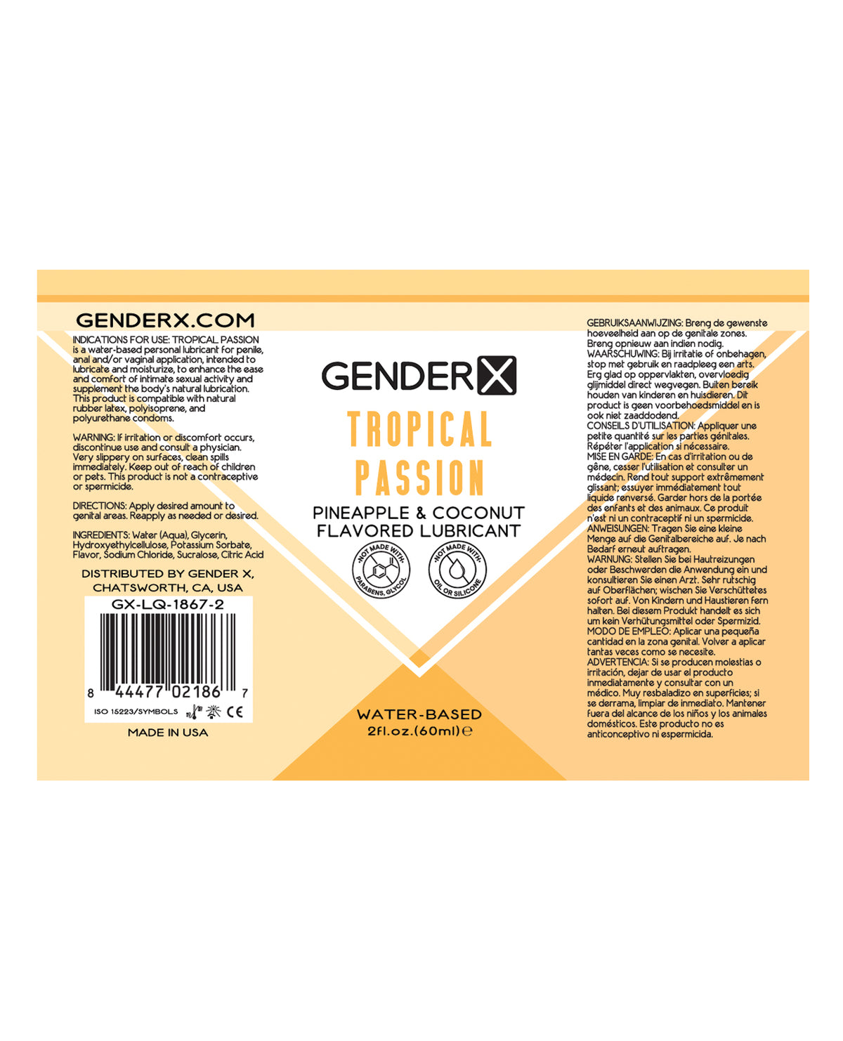 Gender X Flavored Lube Tropical Passion