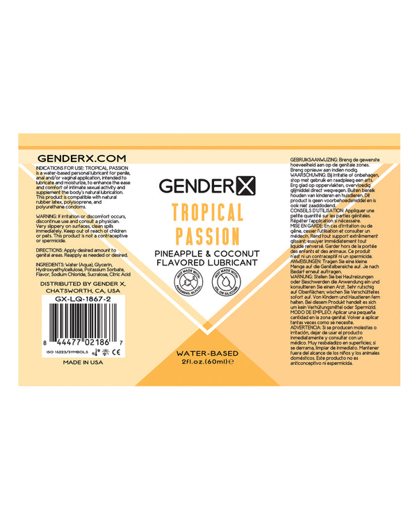Gender X Flavored Lube Tropical Passion