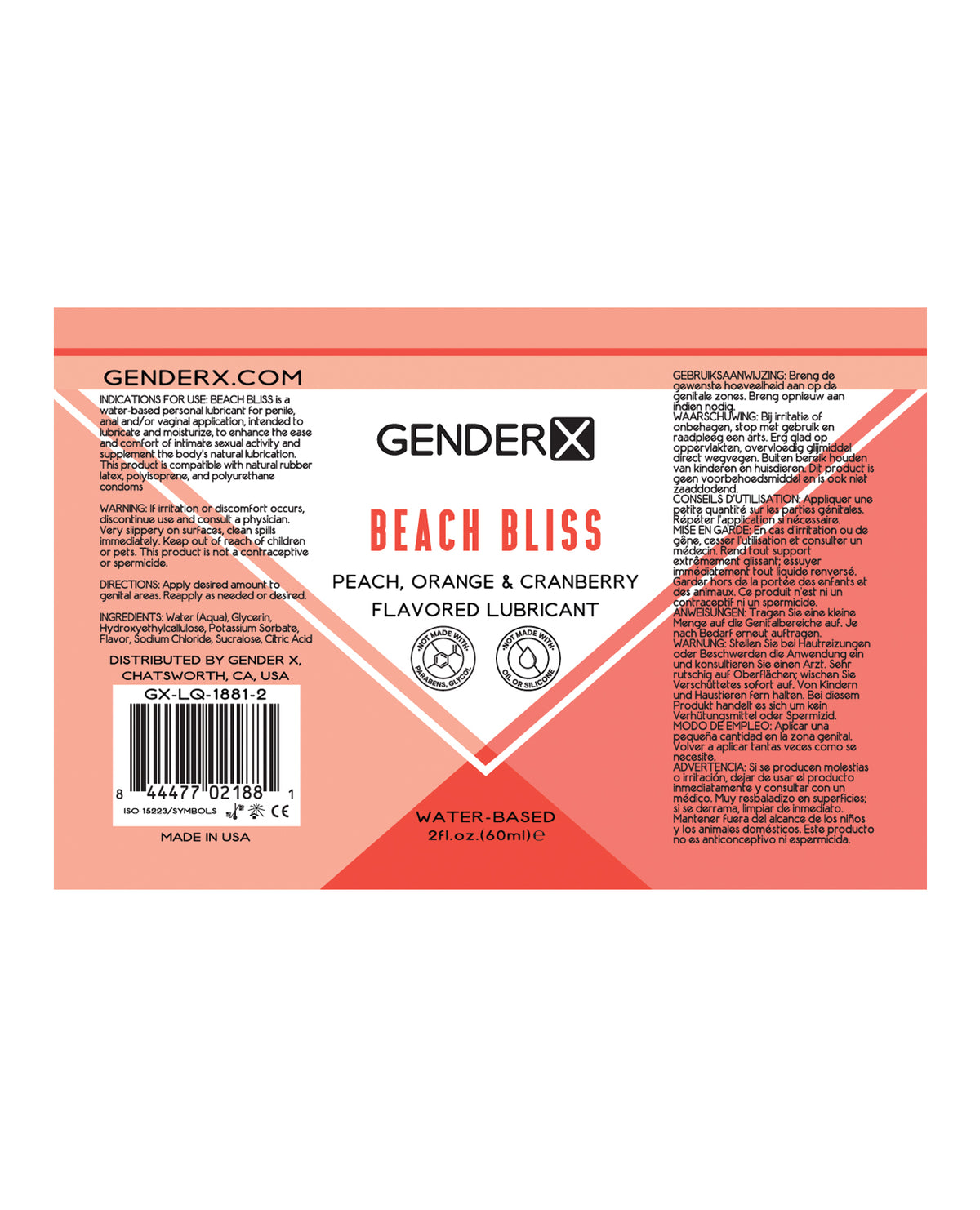 Gender X Flavored Lube Beach Bliss