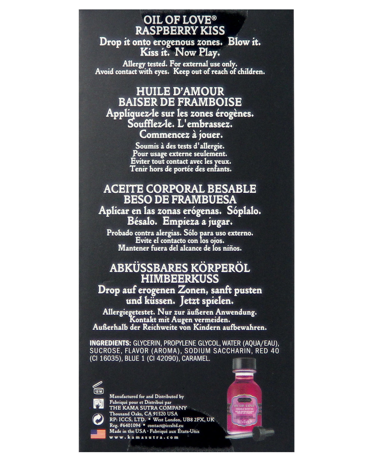 Kama Sutra Oil of Love Raspberry Kiss