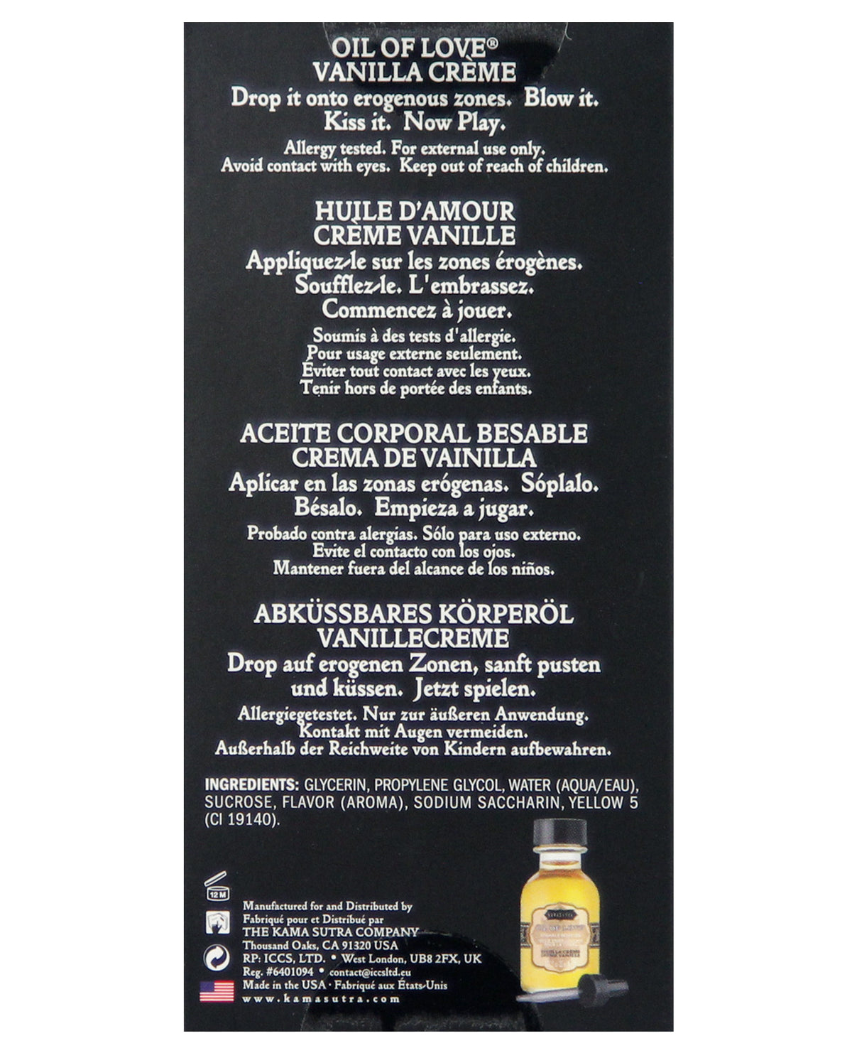 Kama Sutra Oil of Love Vanilla Creme