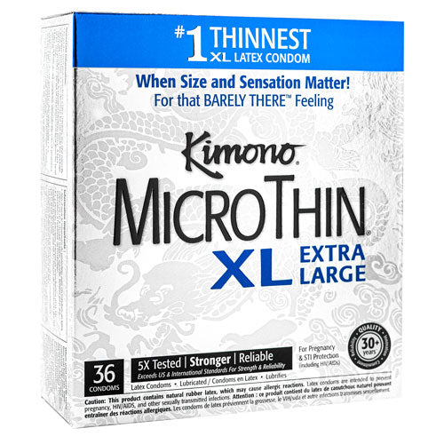 Kimono MicroThin XL Extra Large Box 36 Condoms | WorldCondoms Imagen principal del producto