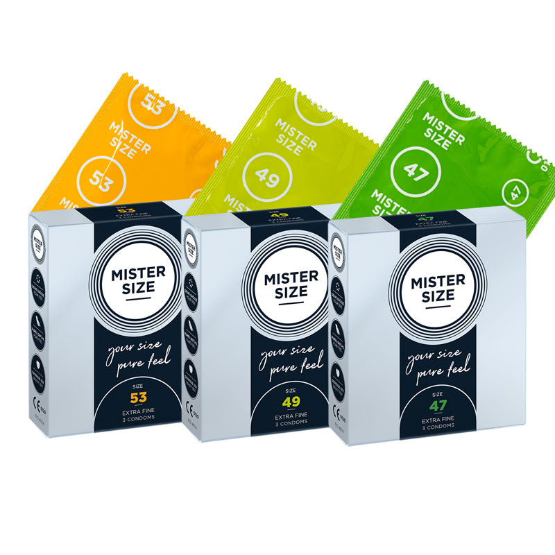 Mister Size Snug Condoms Sampler 3 x 3 Pack