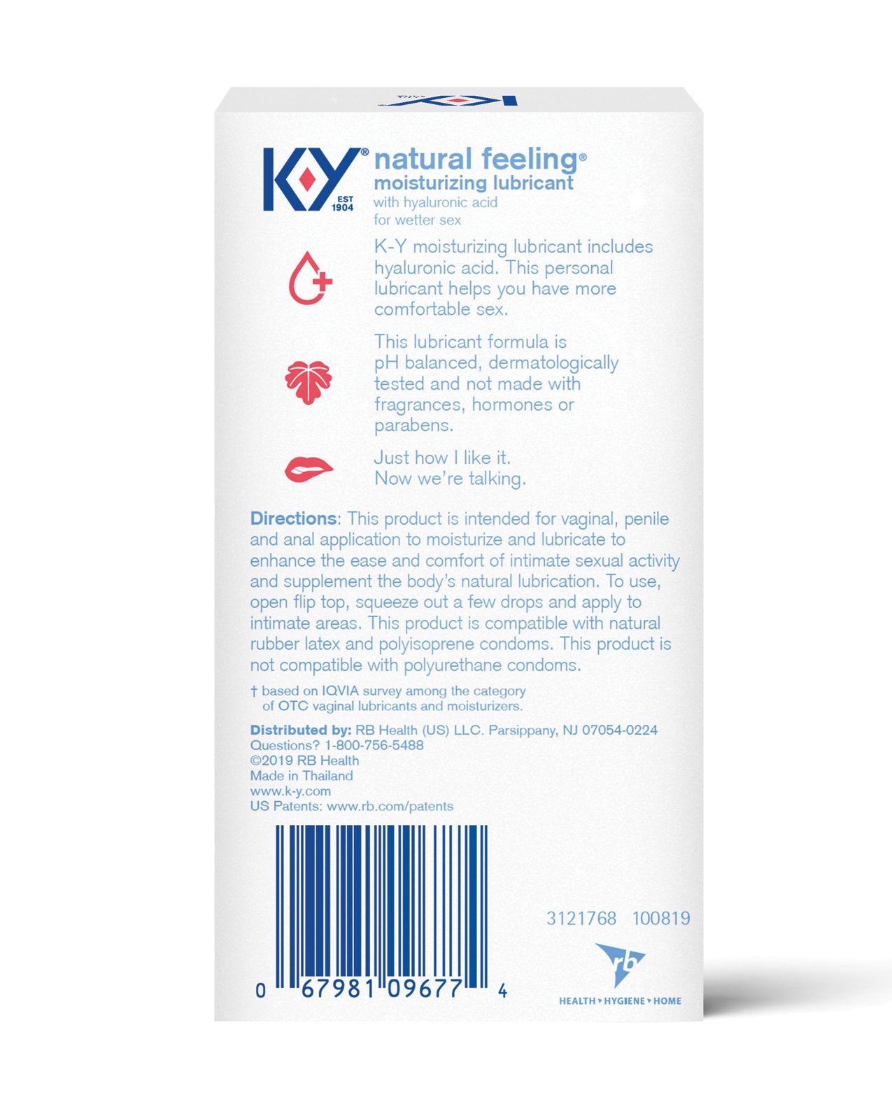 K-Y Natural Feeling with Hyaluronic Acid 1.69fl