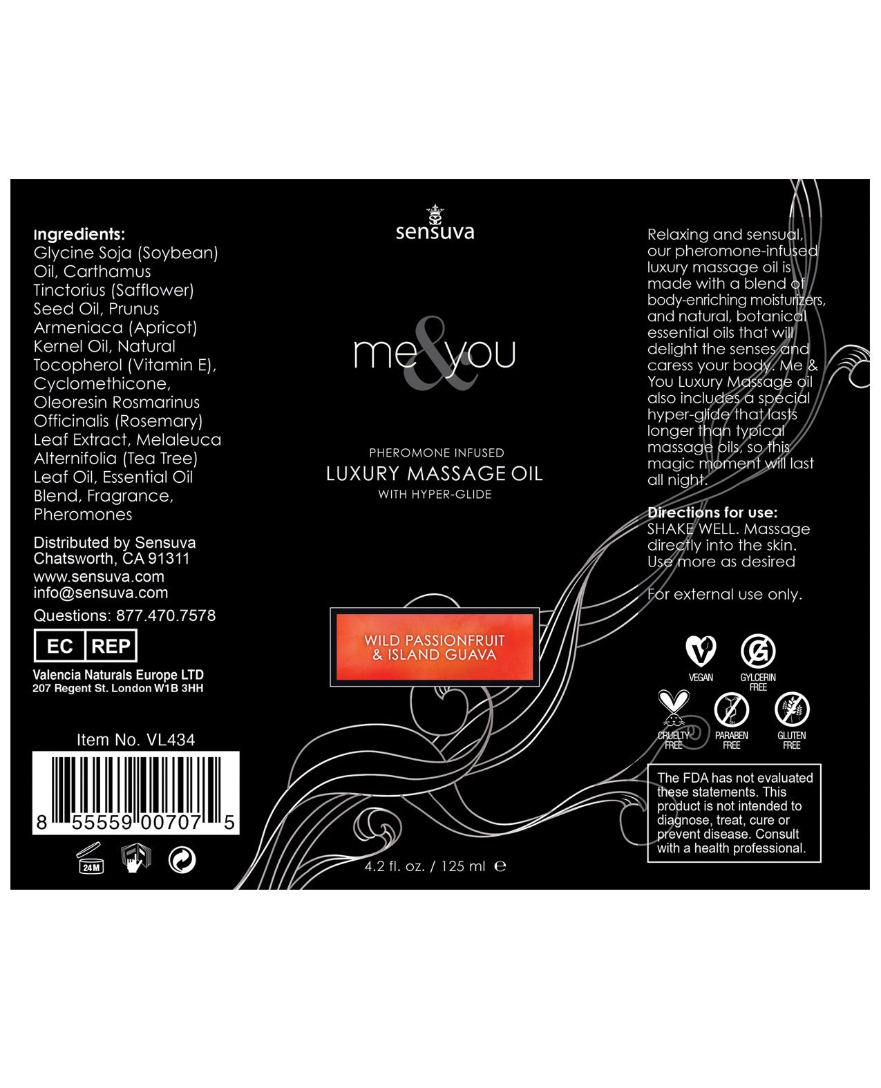 Sensuva ME & YOU Massage Oil Passion Fruit Guava Secondary image