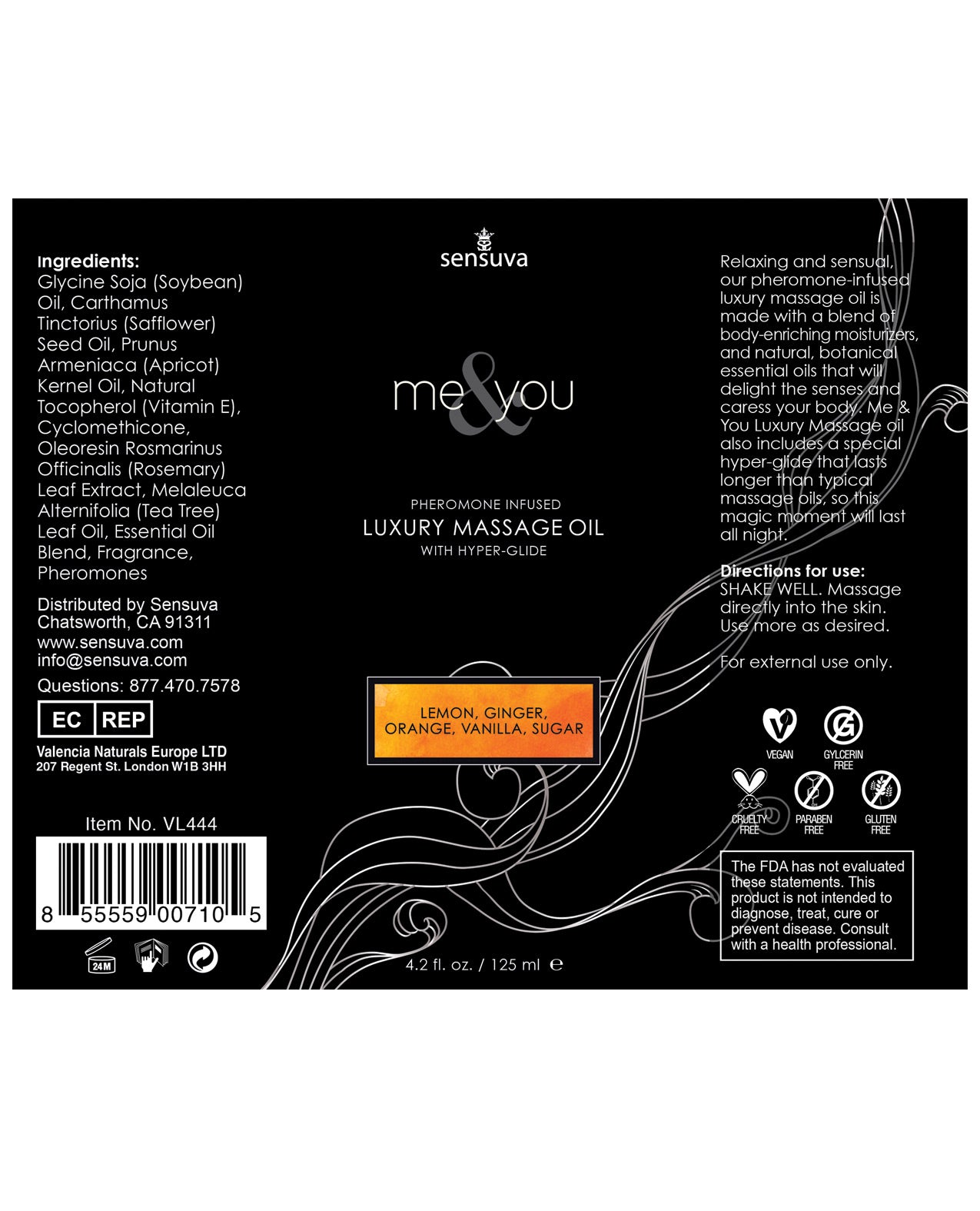 Sensuva ME & YOU Massage Oil Sugar & Citrus Secondary image