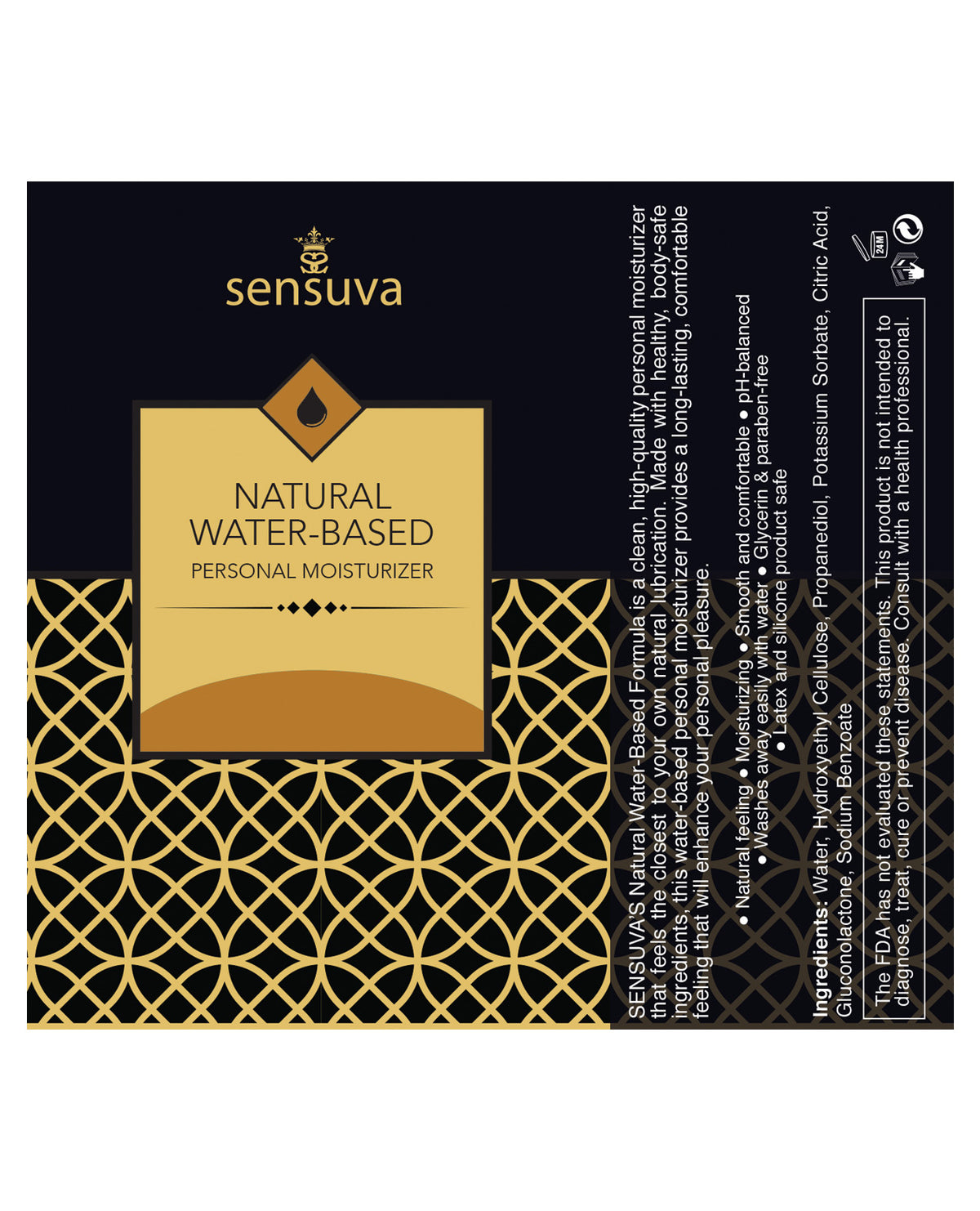 Sensuva Natural Water Based Moisturizer Salted Caramel