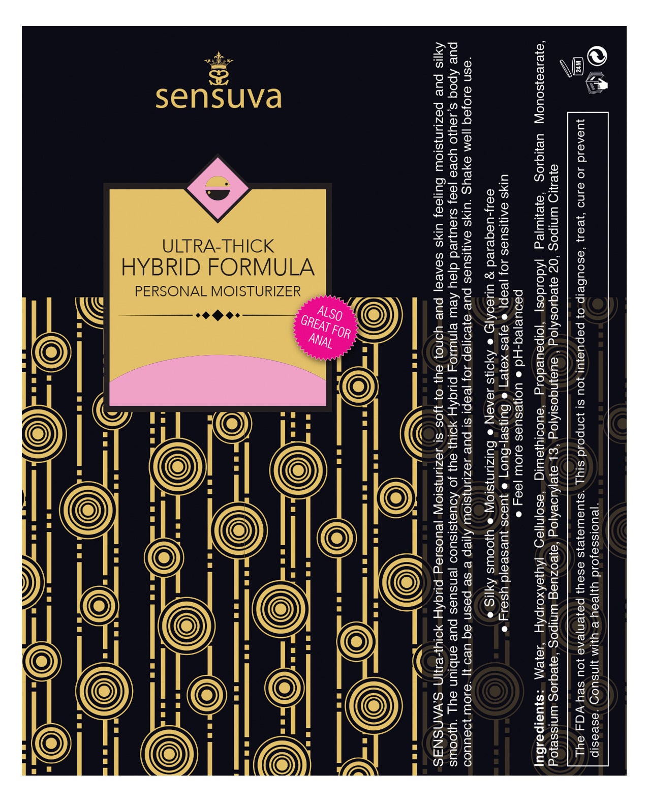 Sensuva ULTRA THICK Hybrid Personal Moisturizer Cotton Candy Secondary image