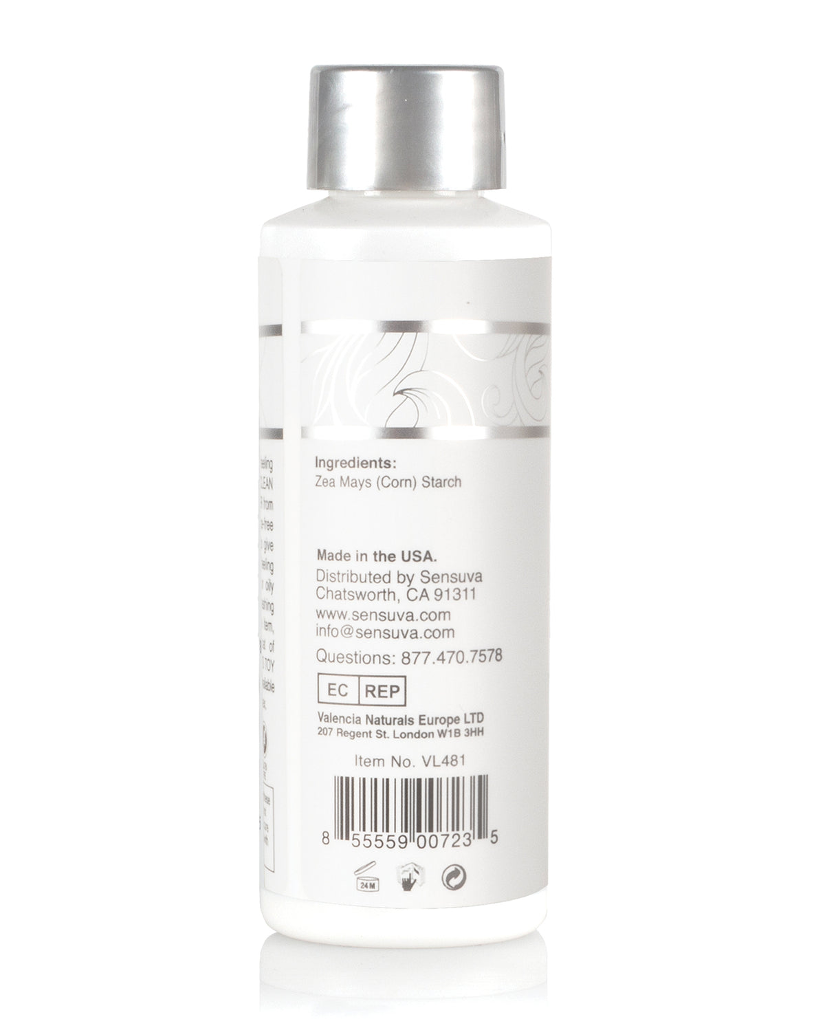 Sensuva Think Clean Thoughts Toy Powder 2 fl oz