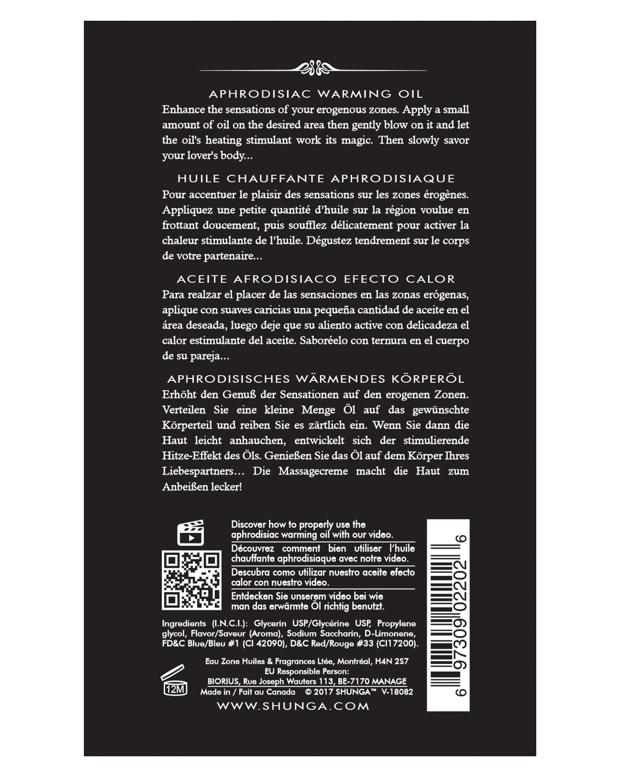 Shunga Warming Oil Frutas Exóticas 3.5 fl oz Imagen secundaria del producto
