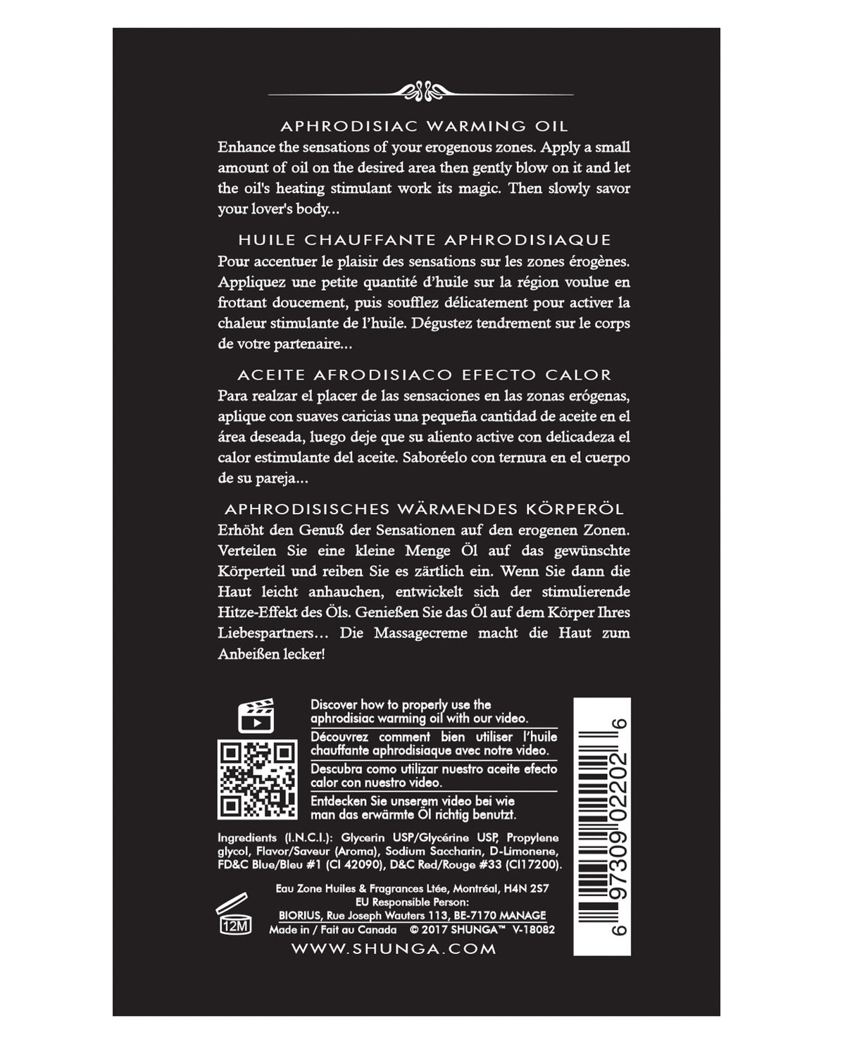 Shunga Warming Oil Exotic Fruits 3.5 fl oz