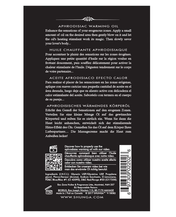 Shunga Warming Oil Exotic Fruits 3.5 fl oz