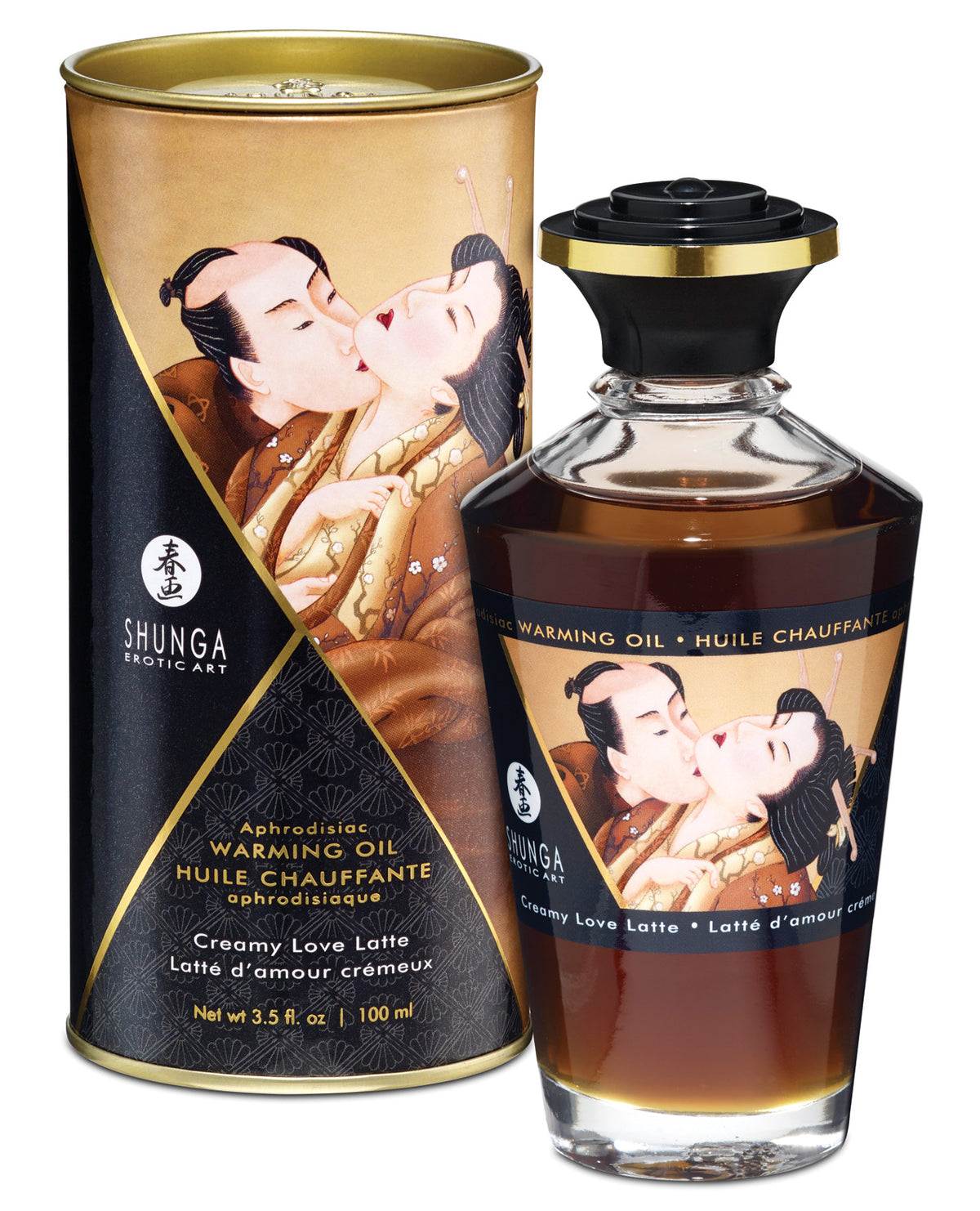 Shunga Warming Oil Creamy Love Latte 3.5 fl oz Imagen principal del producto