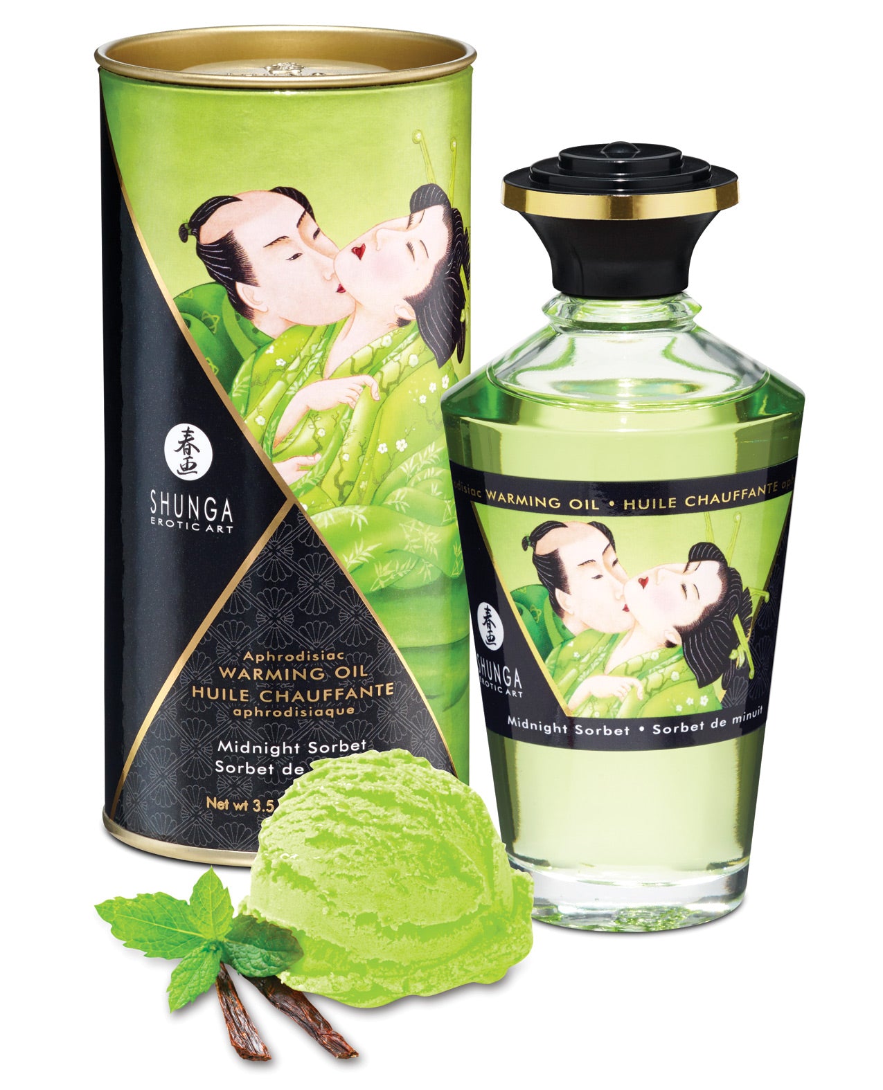 Shunga Warming Oil Midnight Sorbet 3.5 fl oz Secondary image