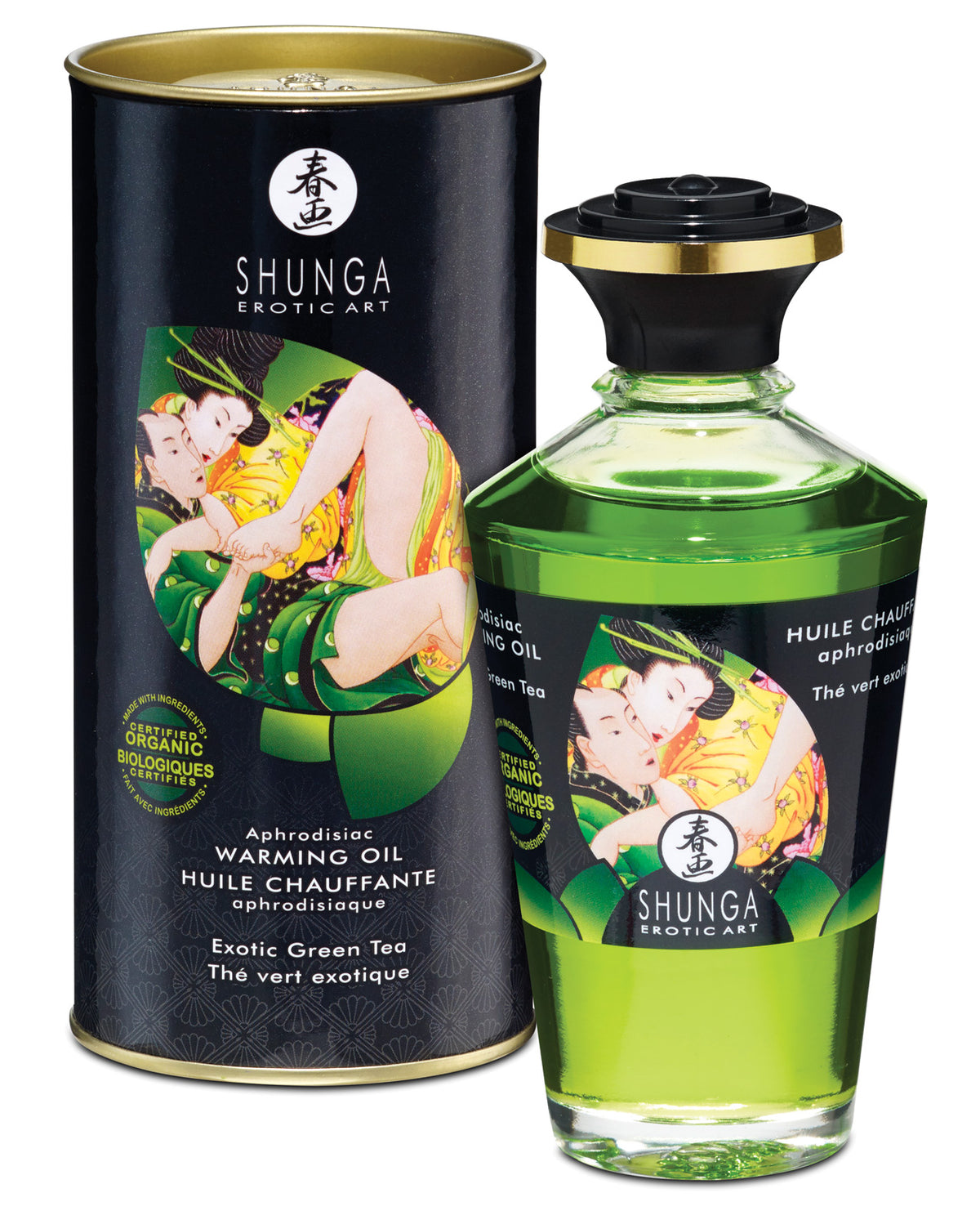 Shunga Organica Warming Oil Green Tea 3.5 fl oz Imagen principal del producto
